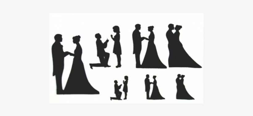Patchwork Cutters Wedding Silhouette Set, transparent png #1770982