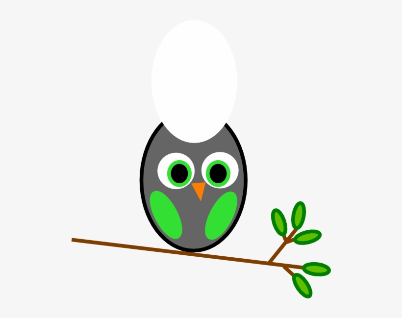 Cute Owl Silhouette Clip Art - Owl And Olive Branch, transparent png #1771021