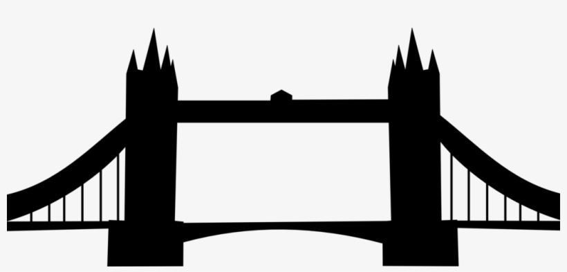 Clipart Train Bridge - London Bridge Silhouette Png, transparent png #1771226