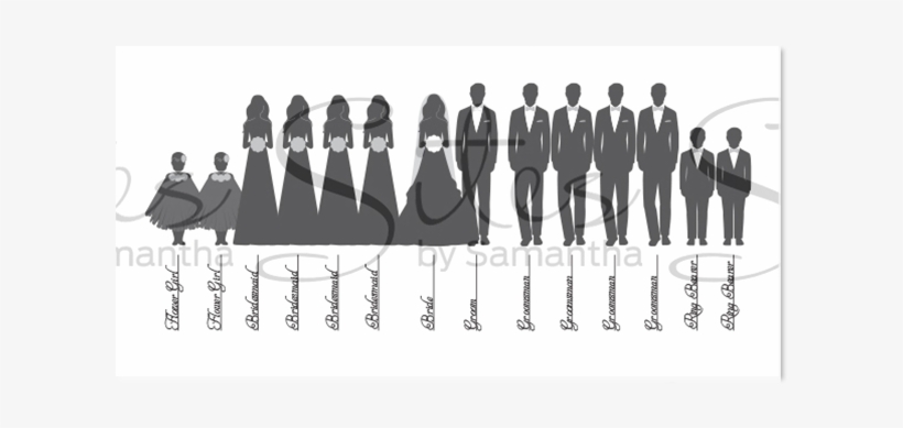 Wedding Party Graphics For Programs Dwya6i Clipart - Wedding Party Silhouette Clip Art, transparent png #1771432