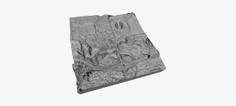 Rendering Of South Ames 3d Printable Model - Relief, transparent png #1771596