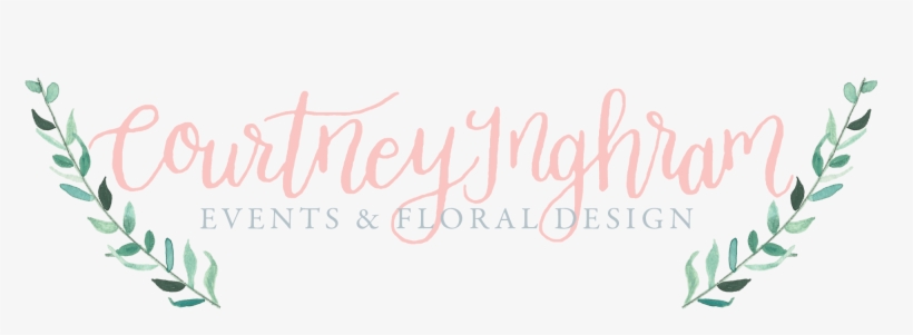 Blush And Blue Watercolor Garland Logo - Watercolor Painting, transparent png #1771627