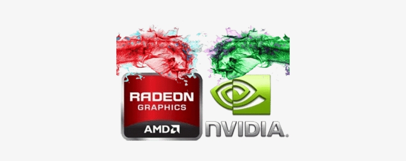Amd Radeon Vs Nvidia Gpu Logo - Nvidia And Amd, transparent png #1775801