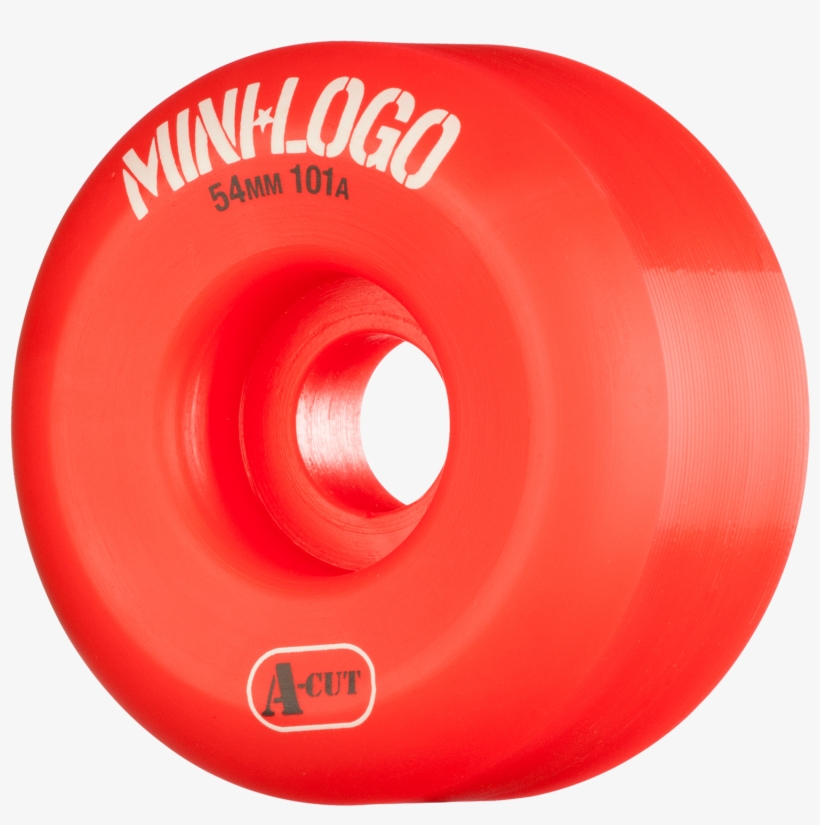Mini Logo Standard Skateboard Wheels - Mini Logo Skateboard Wheel A-cut 56mm 101a Red 4pk, transparent png #1777319