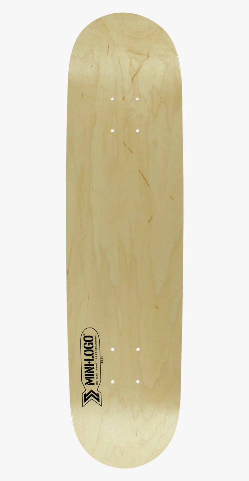 Mini Logo Small Bomb Natural Skateboard Deck - Skateboard Deck, transparent png #1777851