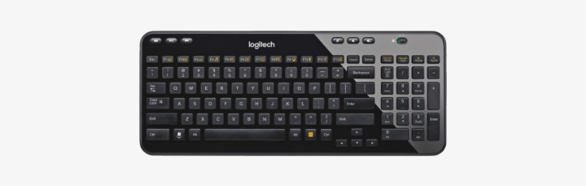 Logitech K360 Wireless Keyboard - Logitech Wireless Keyboard Black White, transparent png #1778005