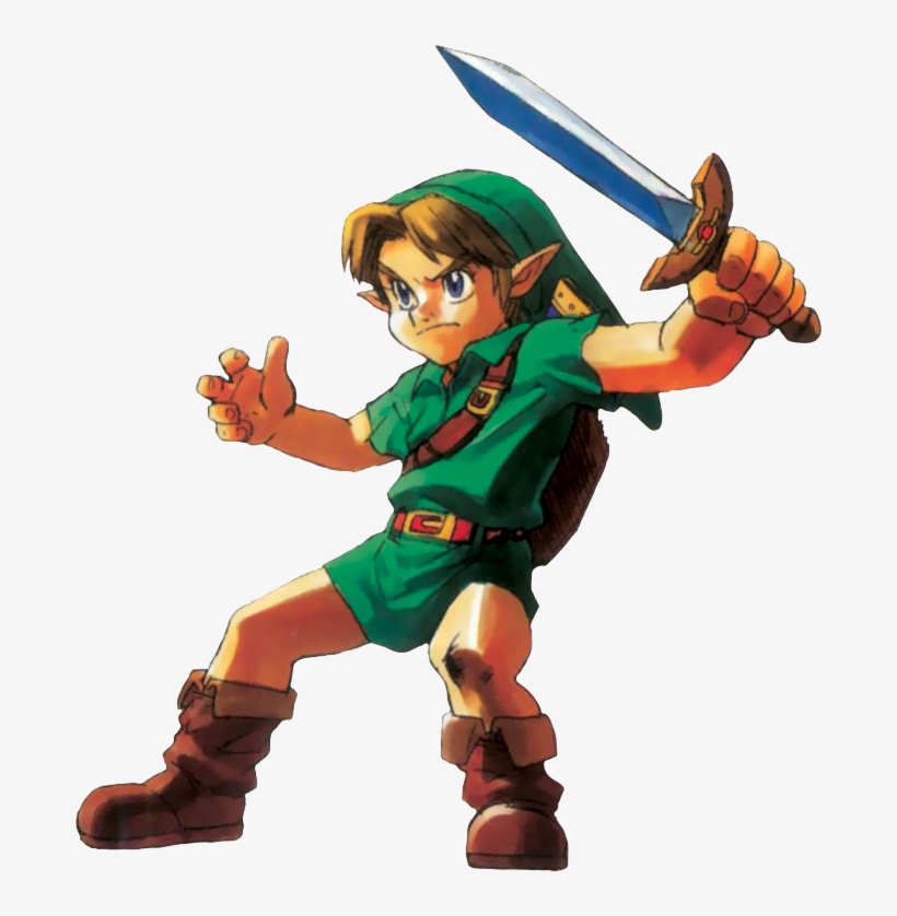 Young Link Ocarina Of Time - Zelda Ocarina Of Time, transparent png #1778020