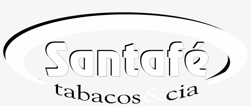Santafe Tabacos & Cia Logo Black And White - Calligraphy, transparent png #1779086
