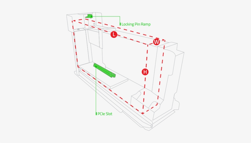 Razer Core V2 Max Inner Dimensions - Diagram, transparent png #1779804