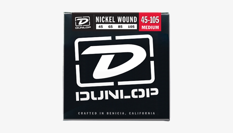 Dunlop Dunlop Nickel Plated Steel Round Wound Electric - Dunlop Bass Strings, transparent png #1782117