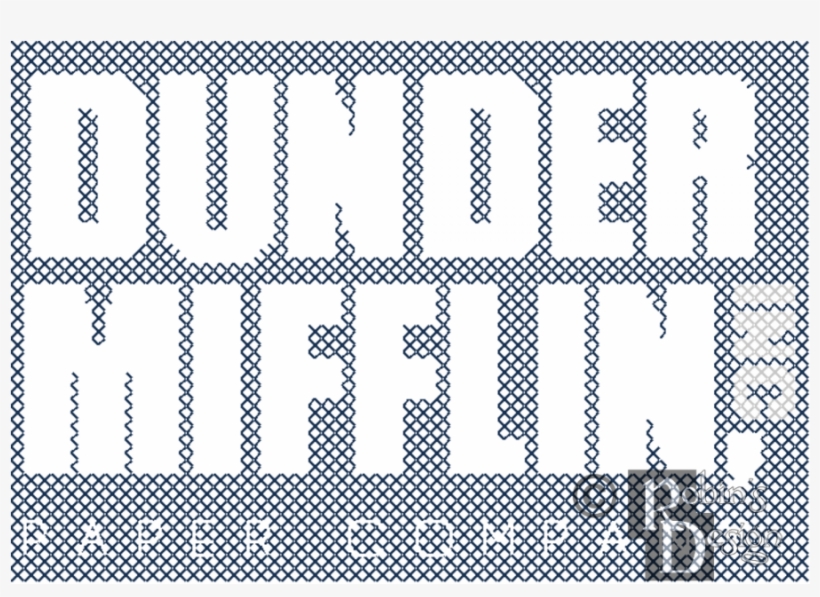Dunder Mifflin Logo Cross Stitch Pattern For Shirt - Dunder Mifflin Paper Logo, transparent png #1784065