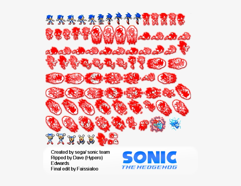 I Love Editing Sonic Sprites Here They Are - Red Sonic Sprites, transparent png #1784176