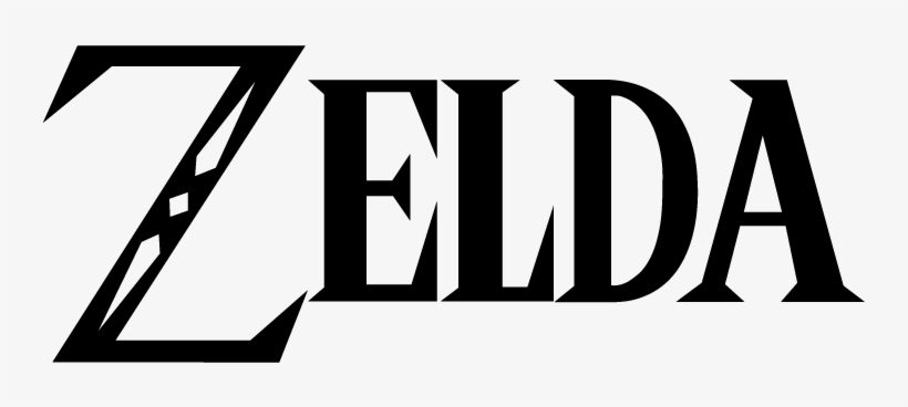 Legend Of Zelda - Legend Of Zelda Logo Black And White, transparent png #1784511