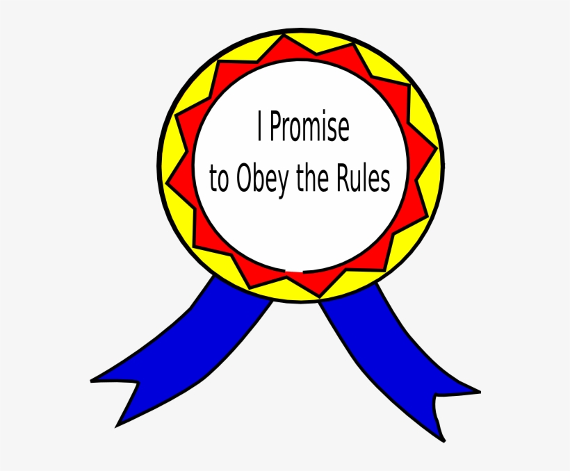 Obey Cliparts - Promise To Obey The Rules, transparent png #1785300
