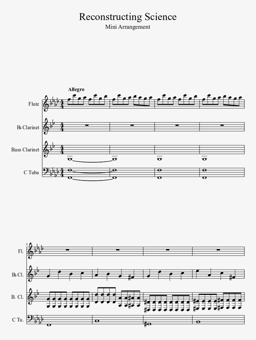 Reconstructing Science Sheet Music 1 Of 3 Pages - Reconstructing More Science Sheet Music, transparent png #1785732
