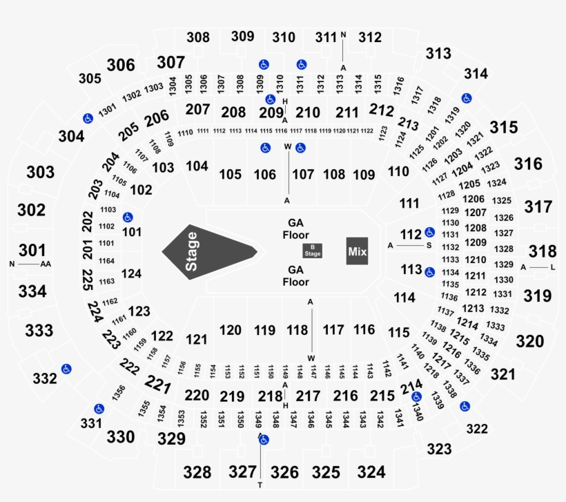 Legend - American Airlines Center Dallas Tx Seats Map, transparent png #1785819