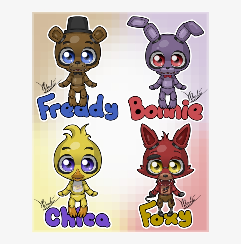 Freddy's Cartoon Nights At Five - Five Nights At Freddy's Drawings Cute, transparent png #1786528