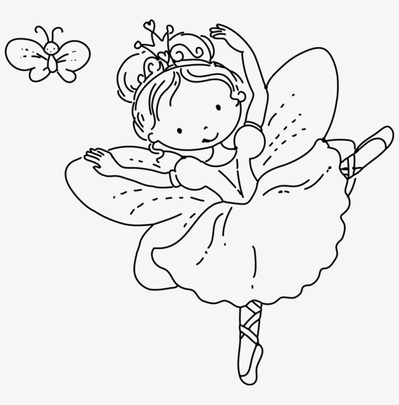 Posts - Coloring Page Fairy Princess, transparent png #1786691
