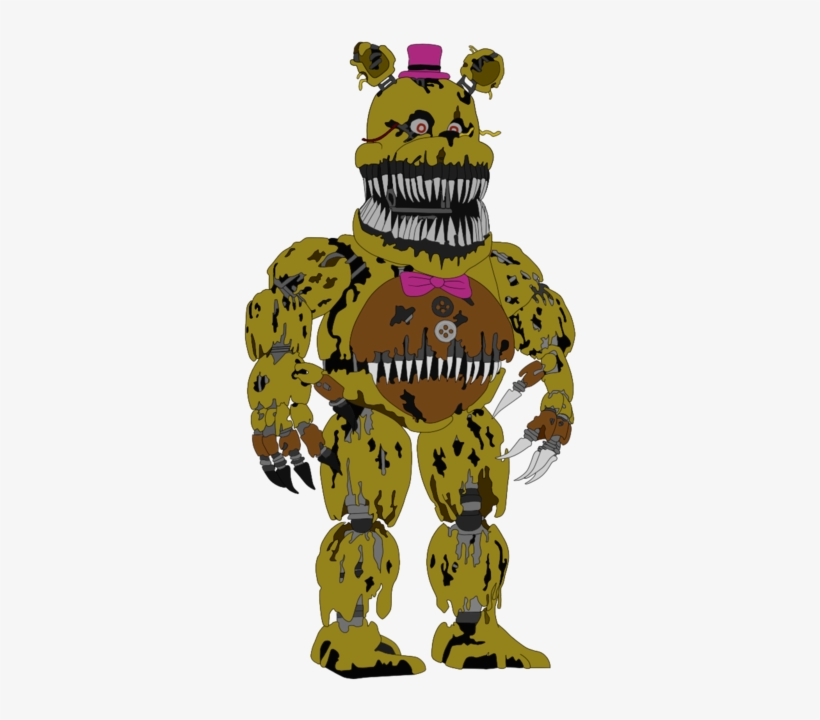 Picture Royalty Free Library Nightmare Five Nights - Fnaf 4 Fredbear Drawing, transparent png #1786837