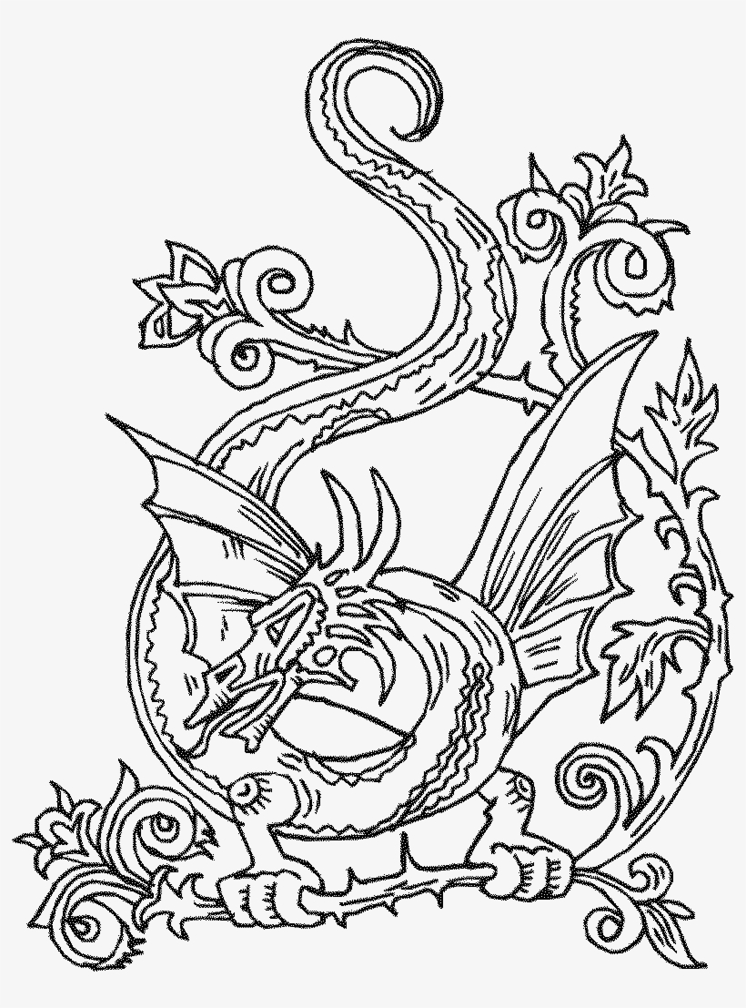 Dragon Printable Coloring Pages - Printable Celtic Knots Coloring Pages For Adults, transparent png #1786841