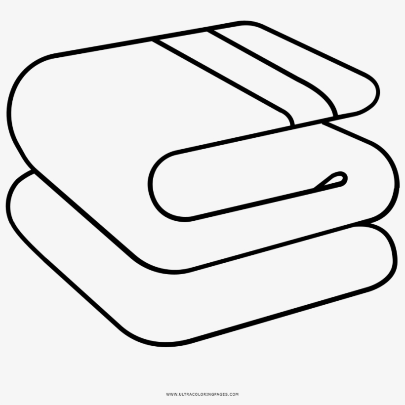 Unlimited Towel Coloring Page Ultra Pages - Blanket, transparent png #1787006