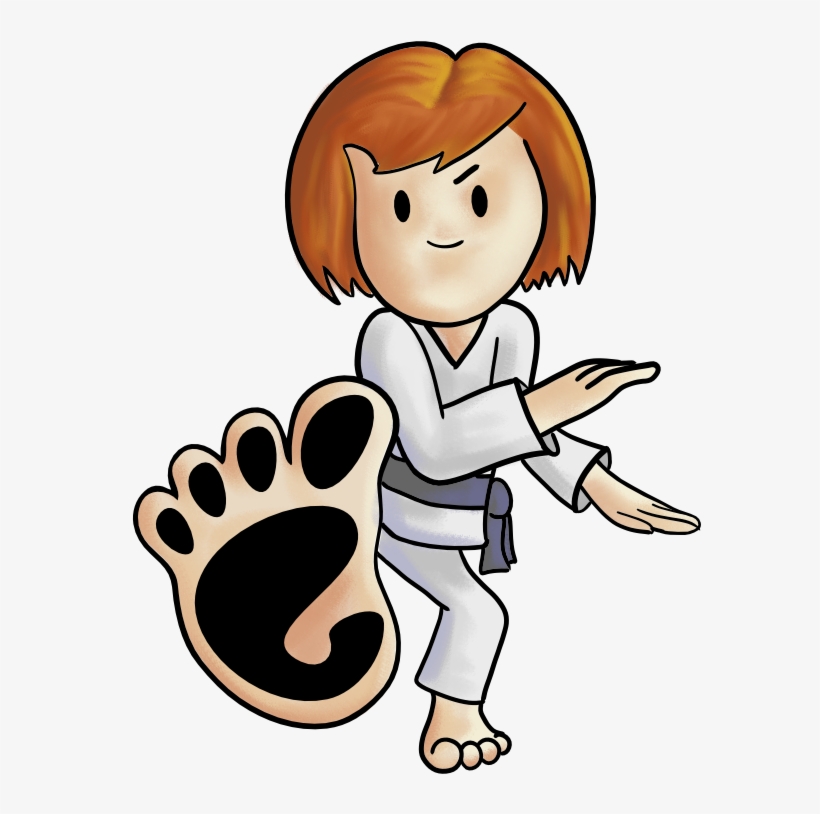 Gnome Karate Girl By Pookstar 253 Kb - Two Girl Cartoon Png Karate, transparent png #1787321