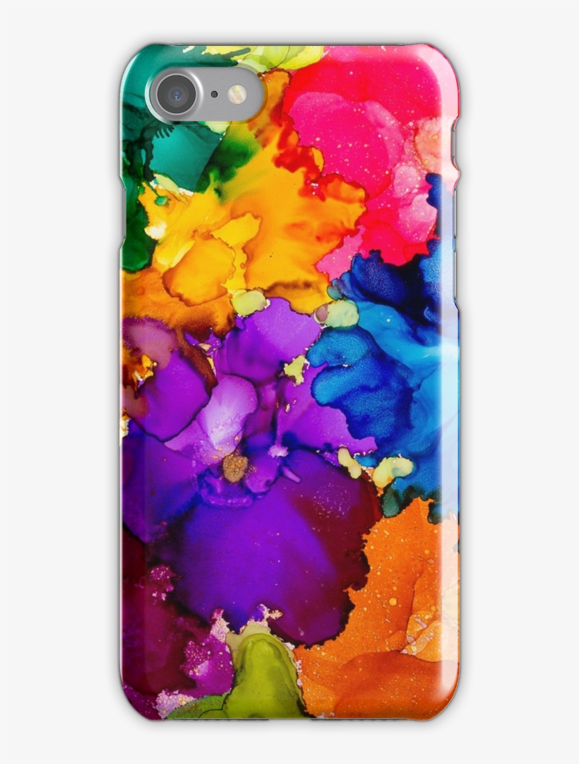 Tropical Explosion Original Alcohol Ink Artwork Iphone - Mobile Phone Case, transparent png #1788461