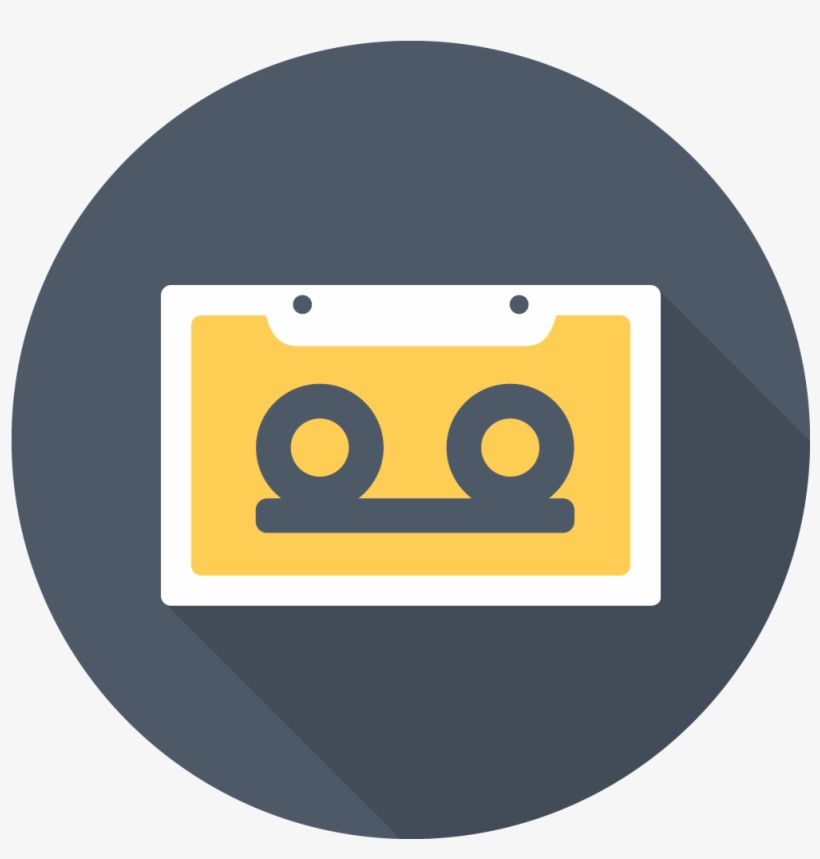 Cassette Icon - Flat Multimedia Icon, transparent png #1788490