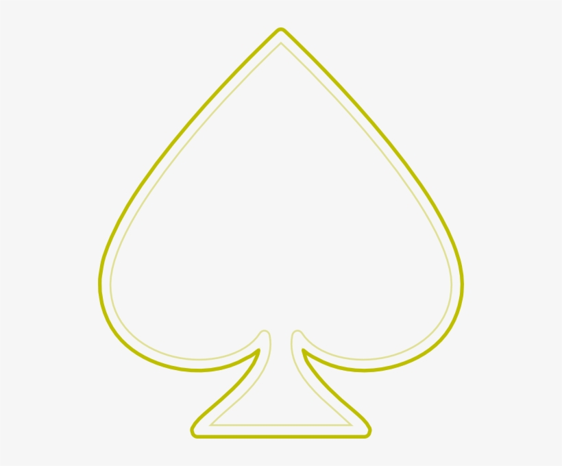 Gold Spade Png - Ace Of Spades Outline, transparent png #1788965