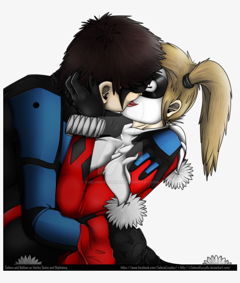 Harley Quinn And Nightwing W/ Speedpaint By Xselenarussellx - Nightwing Y Harley Quinn, transparent png #1788969