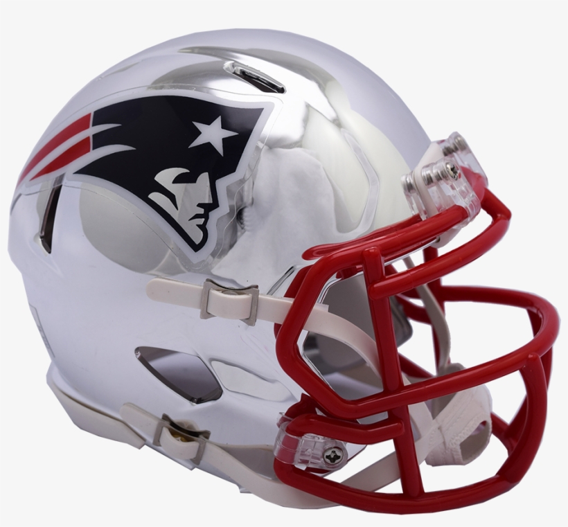 Nfl New England Patriots Riddell Chrome Mini Speed - New England Patriots Chrome Helmet, transparent png #1789242