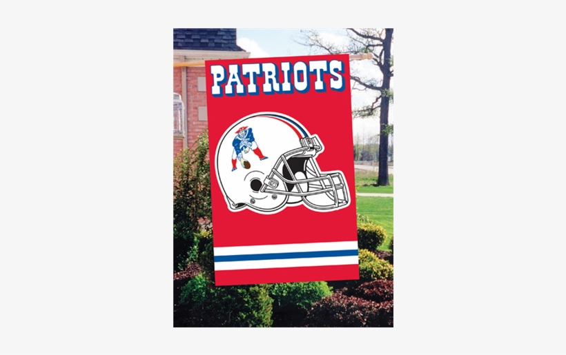 New England Patriots Throwback Applique Banner Flag - Atlanta Hawks Nba Applique Banner Flag (44x28), transparent png #1789582