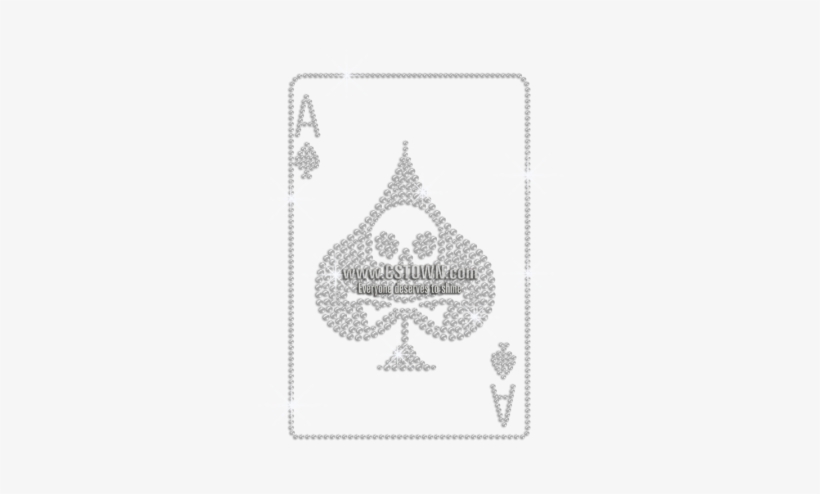 Bling Ace Of Spades Iron On Rhinestud Transfer Motif - Emblem, transparent png #1789664