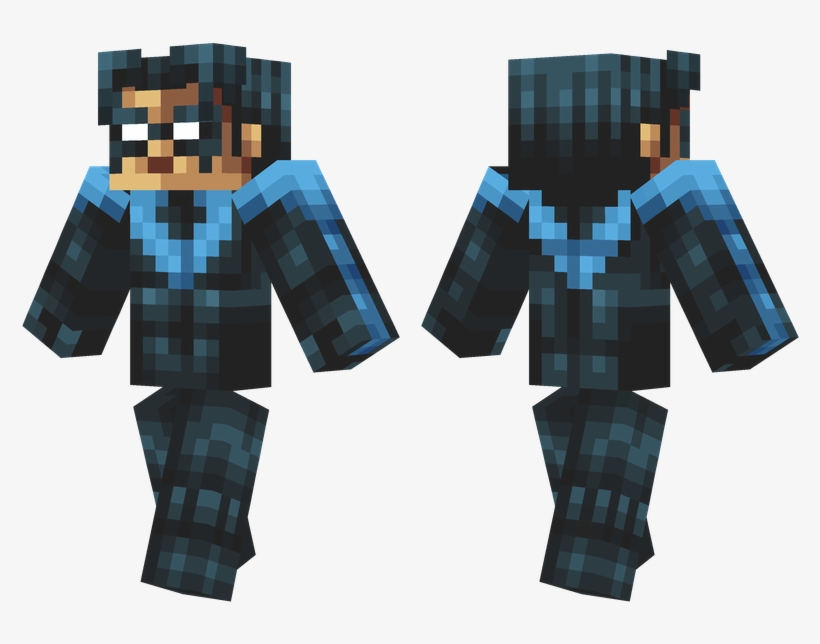Nightwing - Green And Black Minecraft Skins, transparent png #1789771
