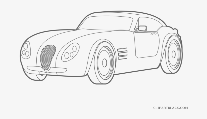 Clipart Black And White Car Outline - Car Outline Car Clip, transparent png #1789963