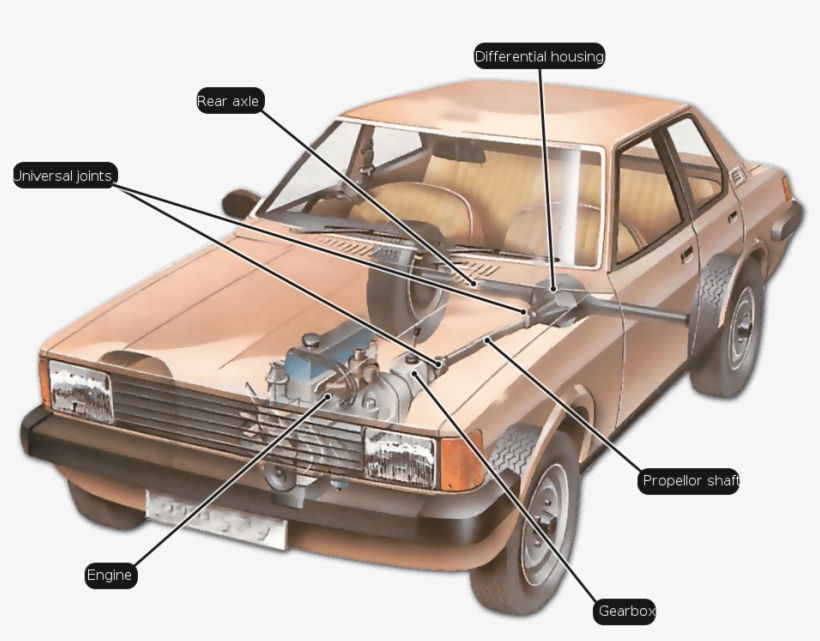 Front Engine Rear Drive - Rear Axle On Car, transparent png #1790062