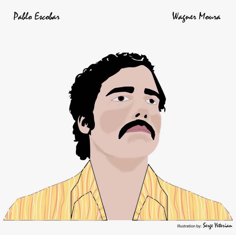 Illustration Of Wagner Moura - Cartoon, transparent png #1790260