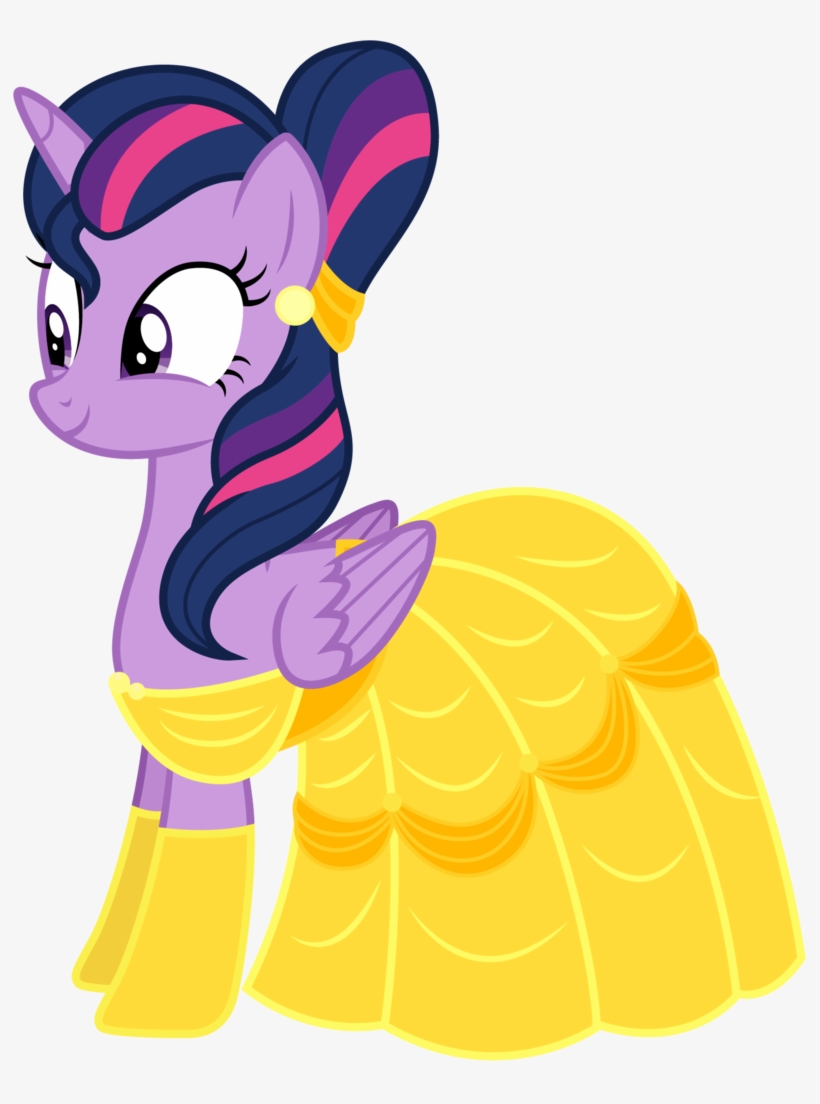 Alicorn, Alternate Hairstyle, Artist - Twilight Sparkle As Princess Belle, transparent png #1790773
