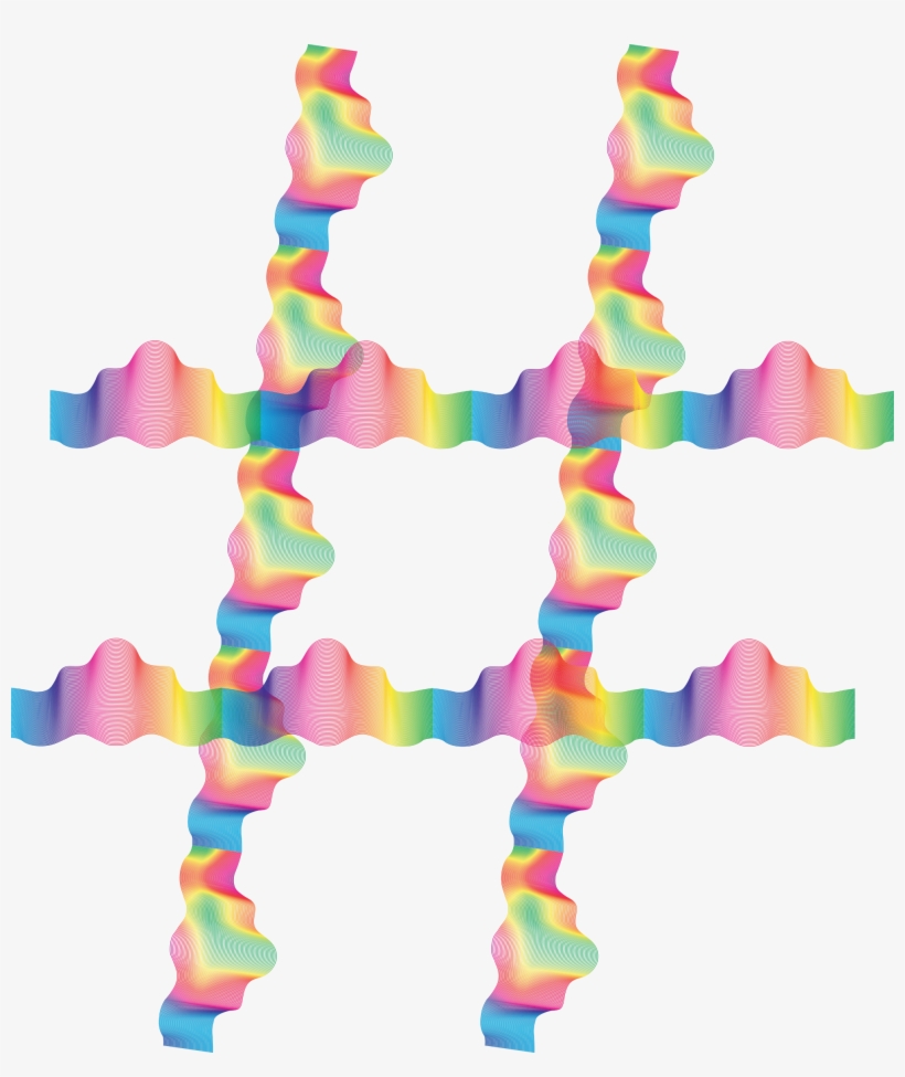 This Free Icons Png Design Of Rainbow Guilloche Hashtag, transparent png #1790880