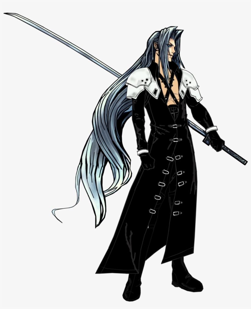 473kib, 1024x1168, Sephiroth Artwork Ffviiacc Full - Sephiroth Dissidia, transparent png #1791371