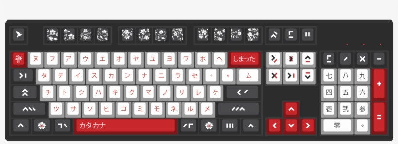 Katakana By Marius 104-key Custom Mechanical Keyboard - Leze - Ultra Thin Silicone Keyboard Protector Skin, transparent png #1791779