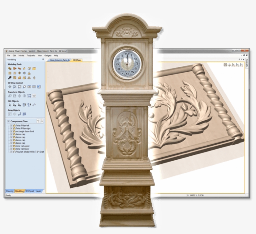 Project Of The Month - Cnc Grandfather Clock, transparent png #1792320