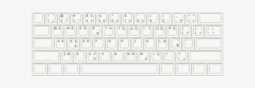 Us International - Wasdkeyboards Layout 61 Key, transparent png #1792381