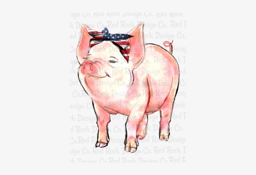 Americana Pig - Cartoon, transparent png #1792899