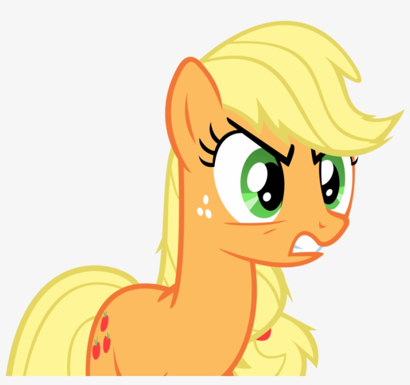Fanmade Angry Applejack - My Little Pony Apple Jack Angry, transparent png #1793097