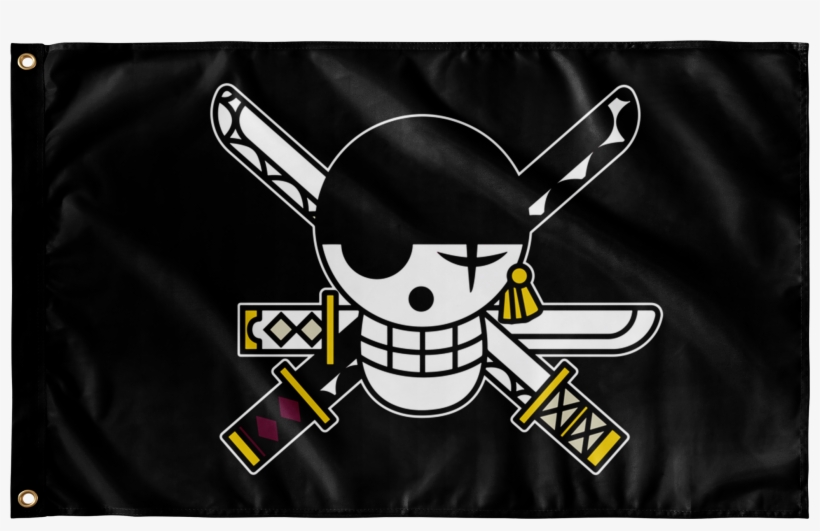 Zoro's Jolly Roger Pirate Flag - Roronoa Zoro, transparent png #1793505