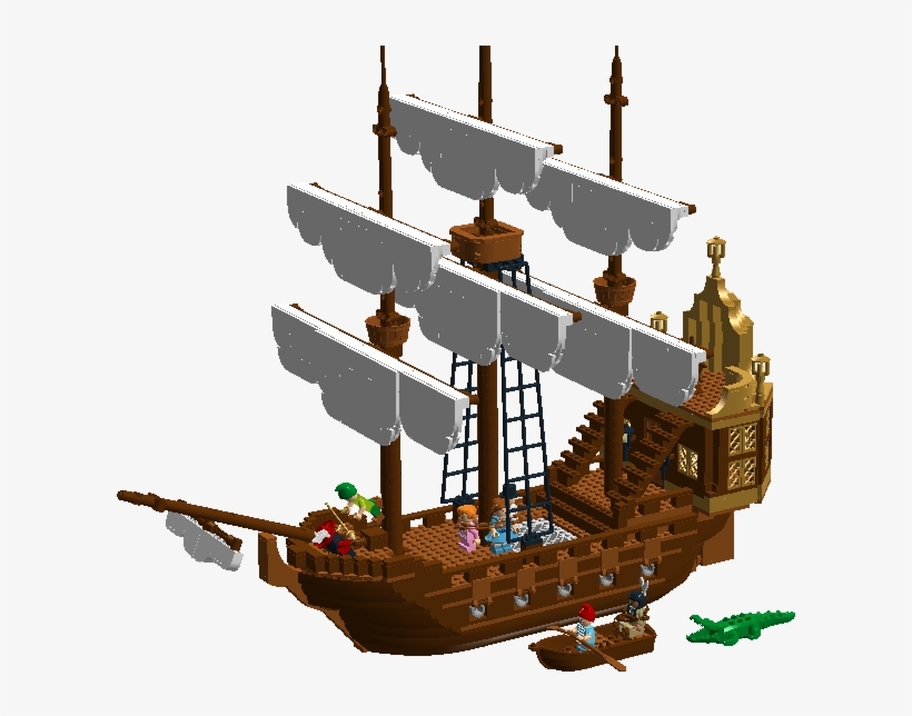 The Jolly Roger From Disney's Peter Pan - Galleon, transparent png #1793657