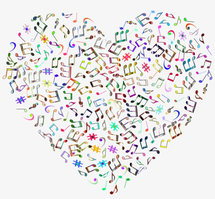 This Free Icons Png Design Of Prismatic Musical Heart, transparent png #1793926