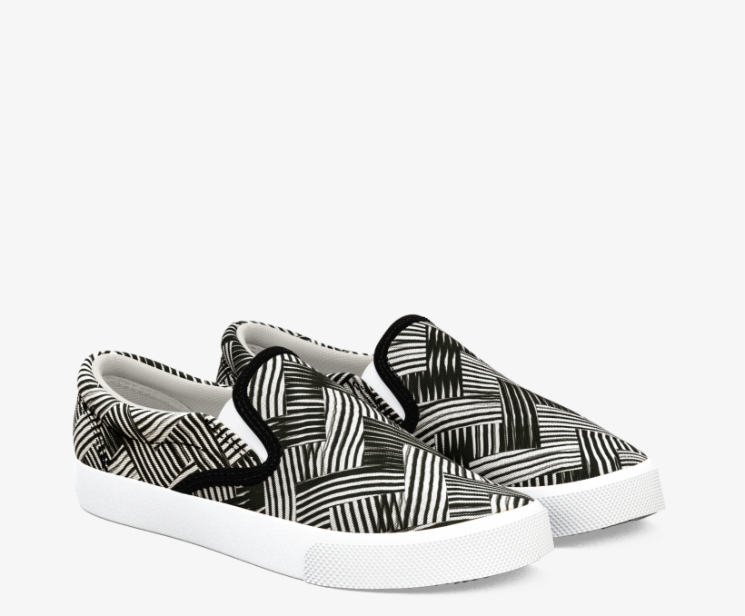 60610 1391 110 Abstractchevronweave Ibrahimh Blackwhite - Slip-on Shoe, transparent png #1794057