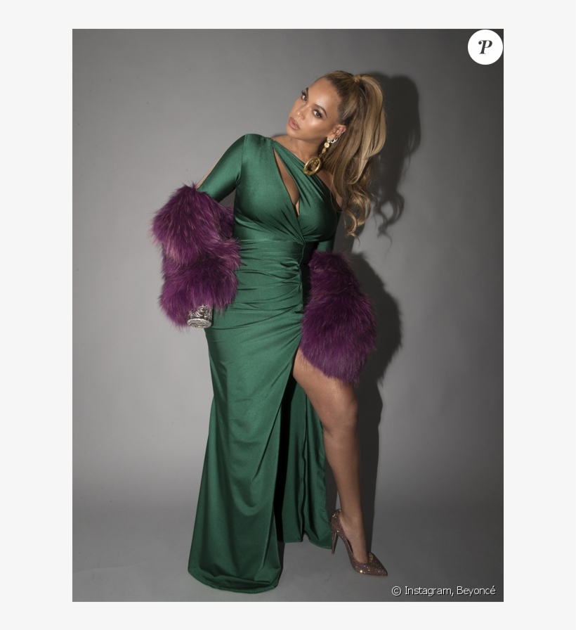 Beyoncé A Assisté Au Concert Tidal X 1017 Au Barclays - Beyonce Green Dress 2017, transparent png #1794064